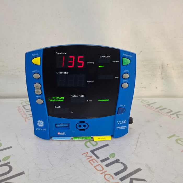 GE Healthcare Dinamap V100 - NIBP, SpO2 Vital Signs Monitor