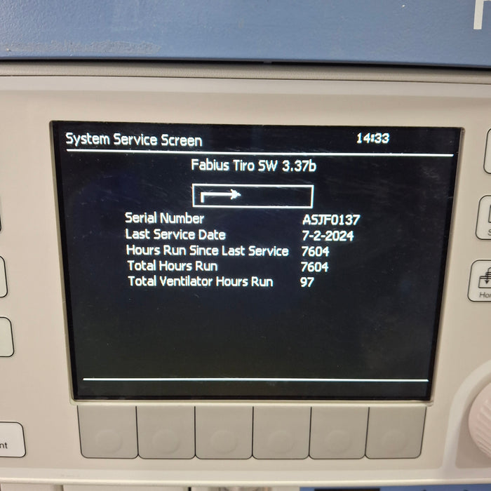 Draeger Medical Fabius Tiro Anesthesia Machine