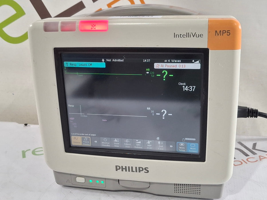 Philips Intellivue MP5 - ECG, Fast SpO2, NIBP, Press, Temp Patient Monitor
