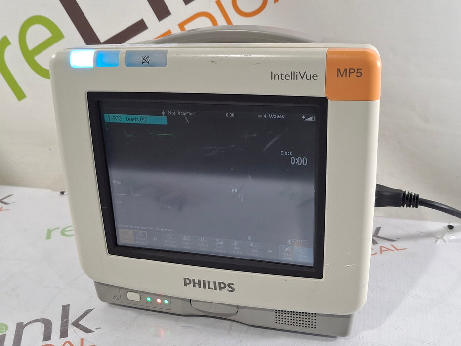 Philips Intellivue MP5 - ECG, Fast SpO2, NIBP, Press, Temp Patient Monitor