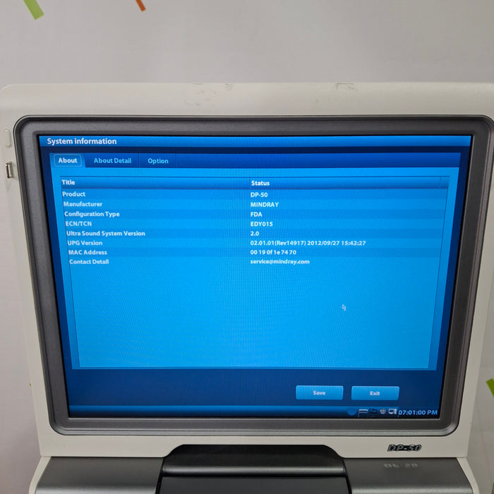 Mindray DP-50 Digital Portable Ultrasound