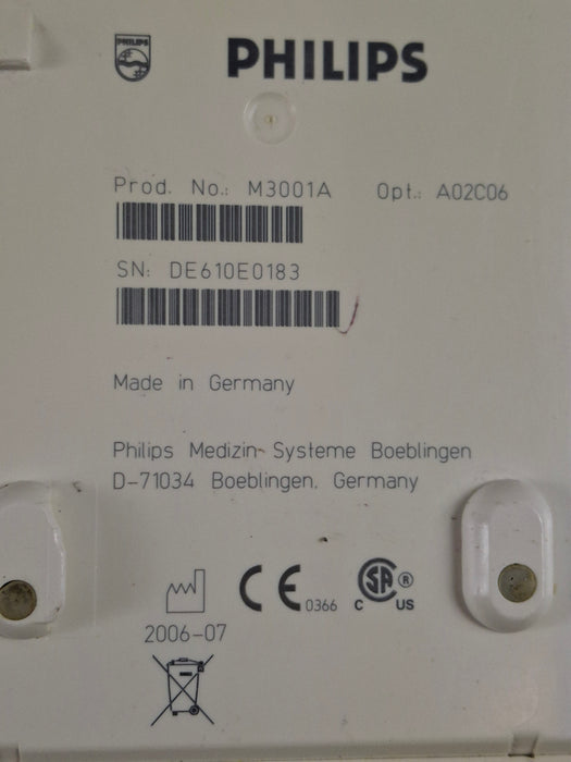 Philips M3001A-A02C06 OxiMax SpO2, NIBP, ECG, Temp, IBP MMS Module