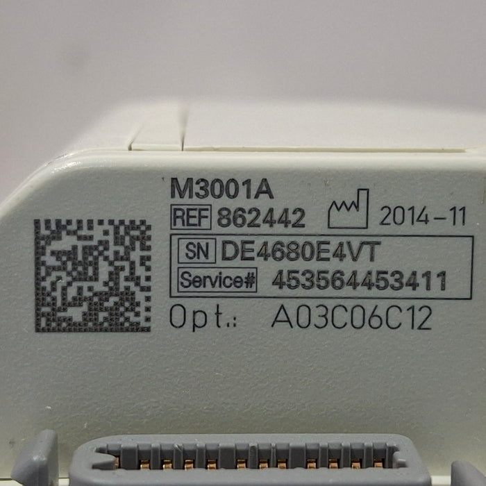 Philips M3001A-A03C06C12 Masimo SpO2, NIBP, 12 lead ECG, Temp, IBP MMS Module