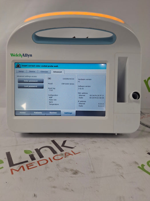 Welch Allyn Connex 6800 68MXTX - Masimo SpO2, SureTemp Vital Signs Monitor