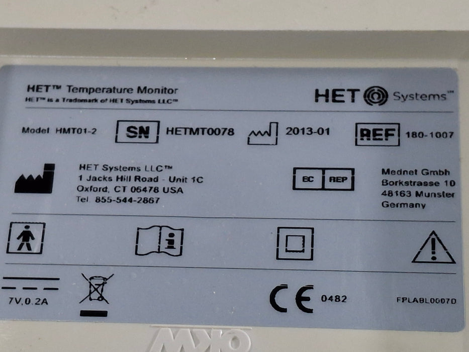 Covidien Het 180-1007 Temperature Monitor