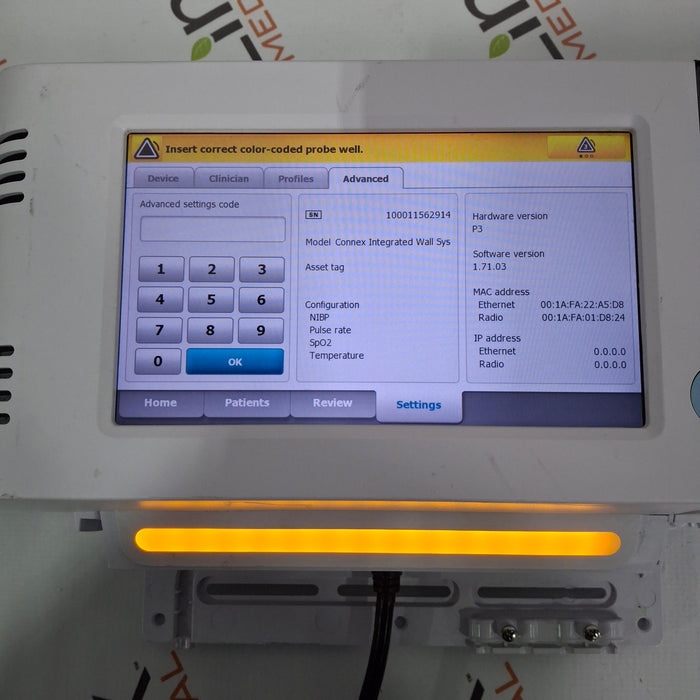 Welch Allyn Connex Integrated Wall System - NIBP, SpO2, Temp, WIFI