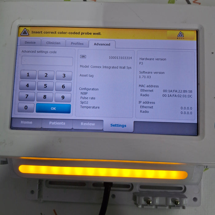 Welch Allyn Connex Integrated Wall System - NIBP, SpO2, Temp, WIFI