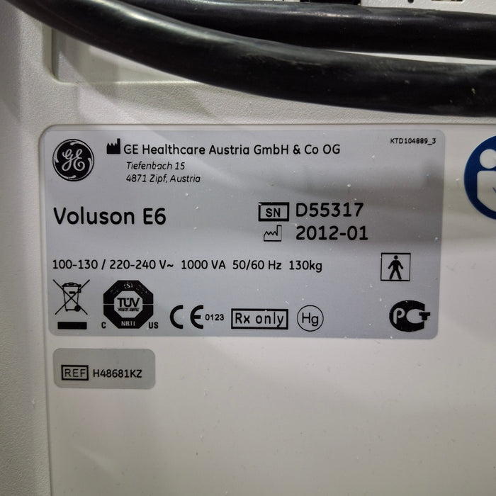 GE Healthcare Voluson E6 Ultrasound