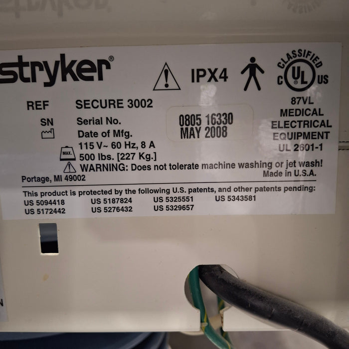 Stryker Secure II 3002 Hospital Bed