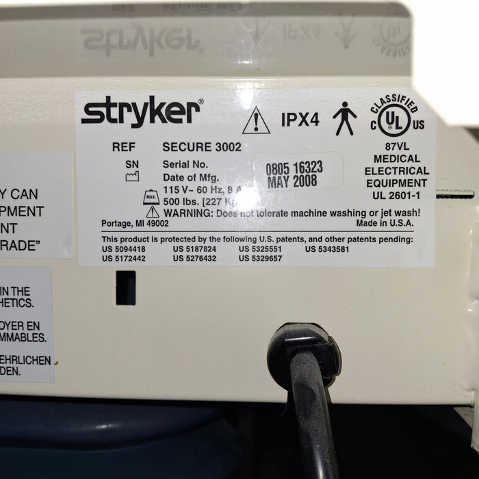 Stryker Secure II 3002 Hospital Bed