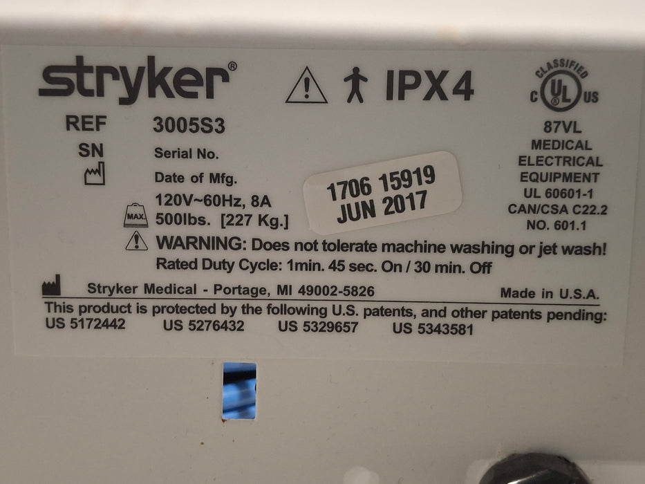 Stryker Secure III 3005 Hospital Bed