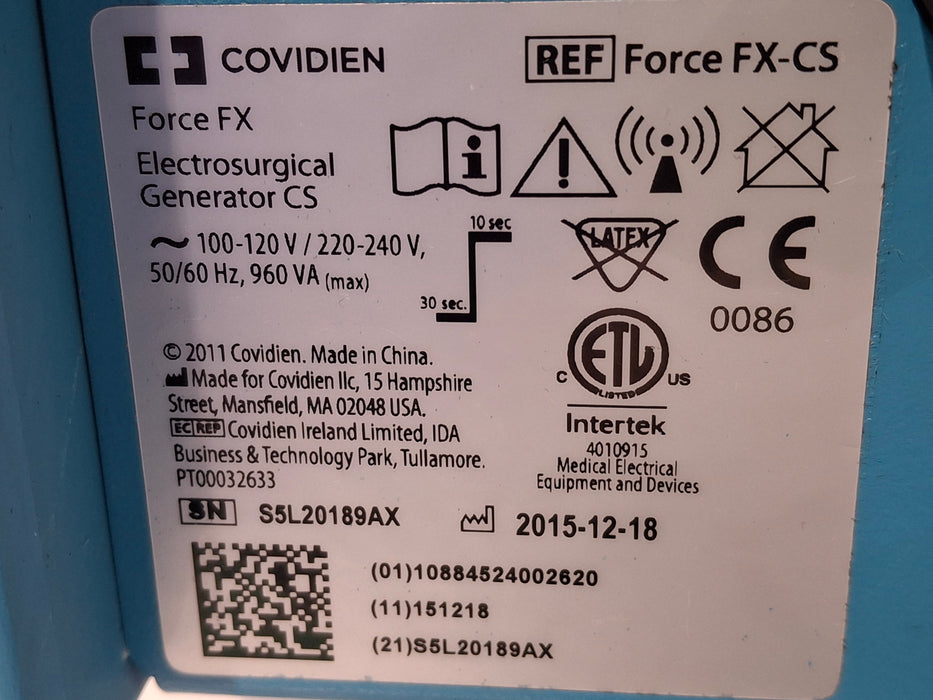 Covidien Force FX-CS Electrosurgical Unit