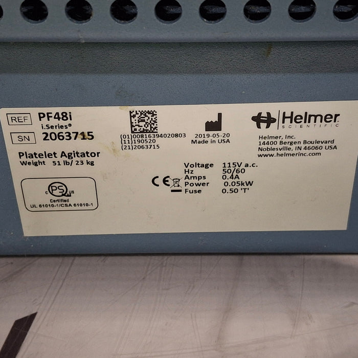 Helmer Inc PF48i Platelet Agitator