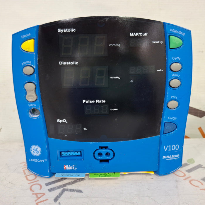 GE Healthcare Dinamap V100 - NIBP, SpO2 Vital Signs Monitor