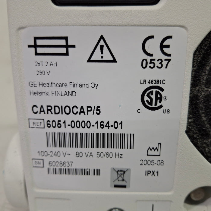 Datex-Ohmeda Cardiocap 5 Anesthesia Monitor