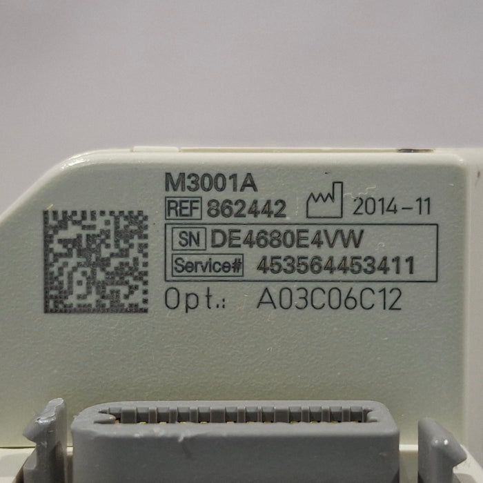 Philips M3001A-A03C06C12 Masimo SpO2, NIBP, 12 lead ECG, Temp, IBP MMS Module