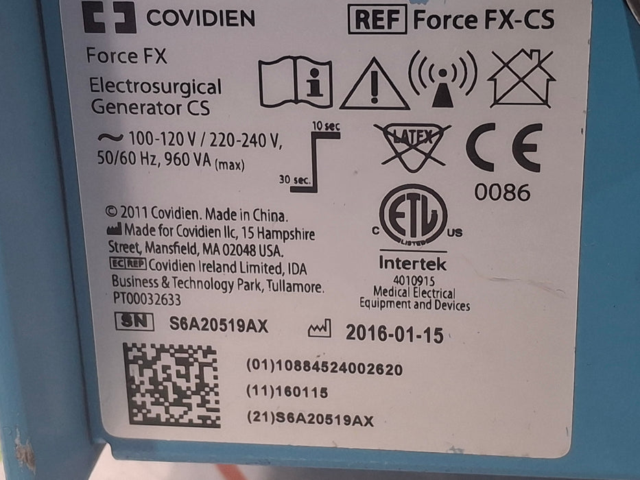 Covidien Force FX-CS Electrosurgical Unit