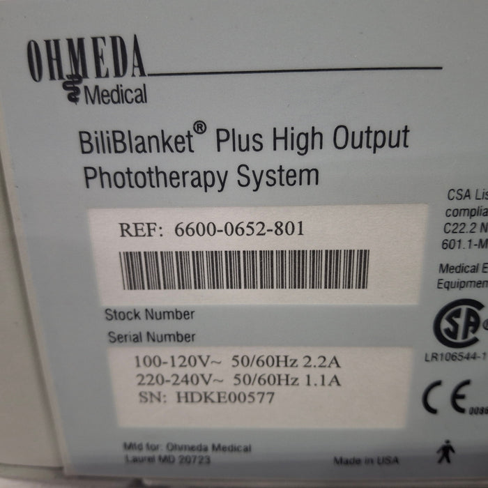 Ohmeda Medical BiliBlanket Plus Phototherapy System