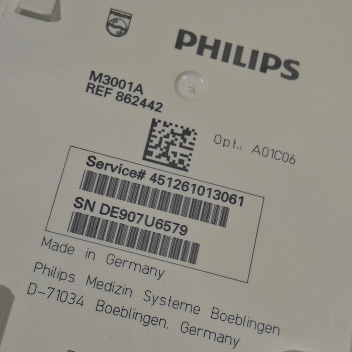 Philips M3001A-A01C06 Fast SpO2, NIBP, ECG, Temp, IBP MMS Module