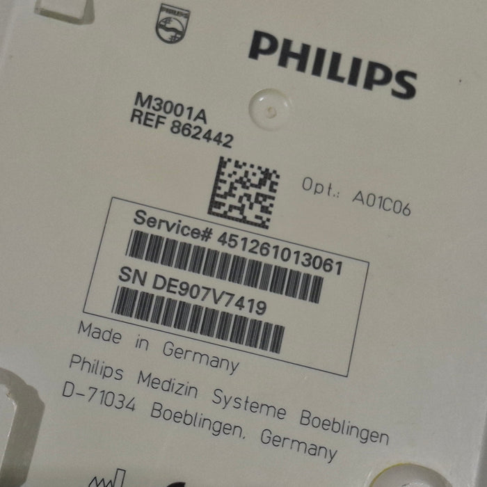 Philips M3001A-A01C06 Fast SpO2, NIBP, ECG, Temp, IBP MMS Module