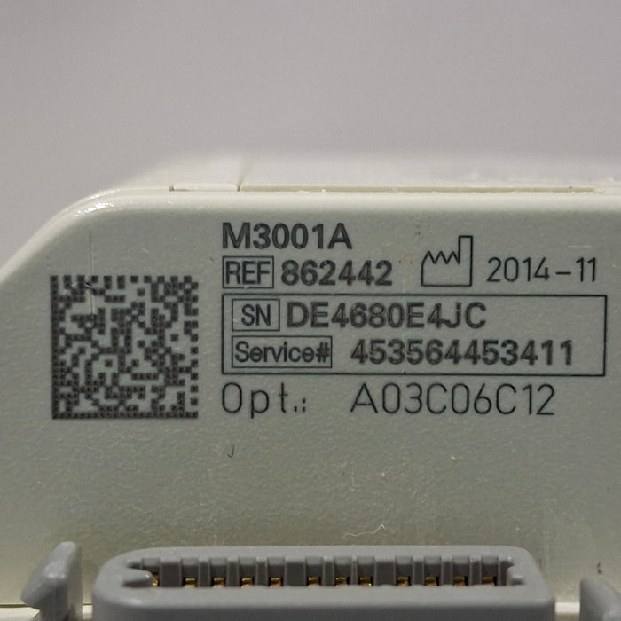 Philips M3001A-A03C06C12 Masimo SpO2, NIBP, 12 lead ECG, Temp, IBP MMS Module