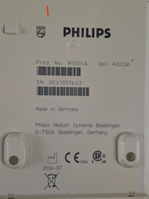 Philips M3001A-A02C06 OxiMax SpO2, NIBP, ECG, Temp, IBP MMS Module