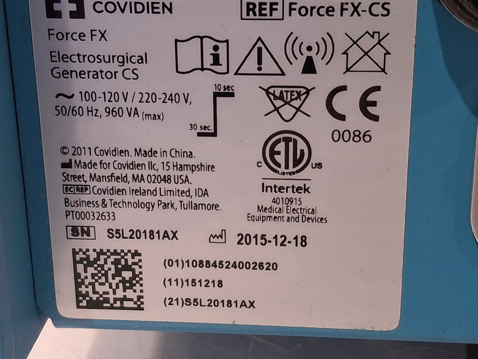 Covidien Force FX-CS Electrosurgical Unit