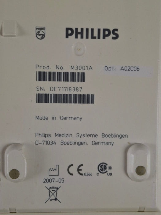 Philips M3001A-A02C06 OxiMax SpO2, NIBP, ECG, Temp, IBP MMS Module