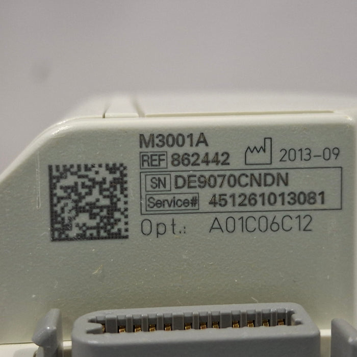 Philips M3001A-A01C06C12 Fast SpO2, NIBP, 12 lead ECG, Temp, IBP MMS Module