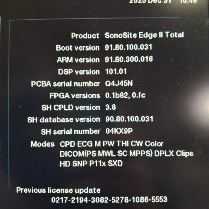 Fujifilm P20680-10 Sonosite Edge II Ultrasound