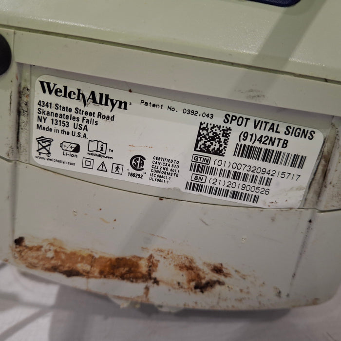 Welch Allyn Spot 420 - NIBP, Temp, Nellcor SpO2 Vital Signs Monitor