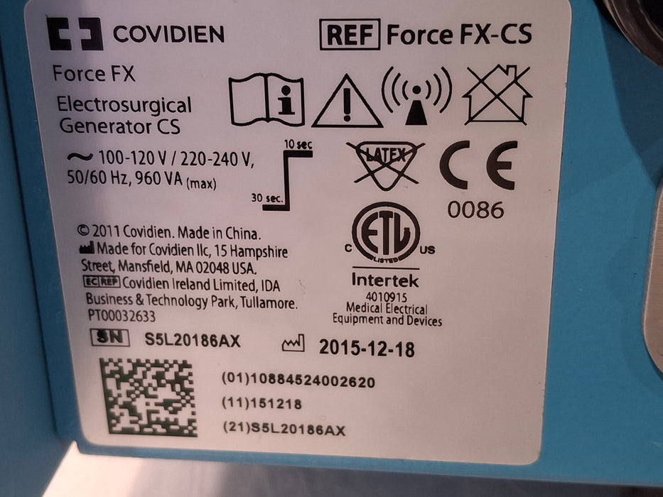 Covidien Force FX-CS Electrosurgical Unit
