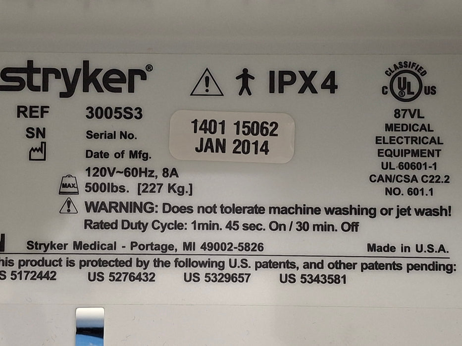 Stryker Secure III 3005 Hospital Bed