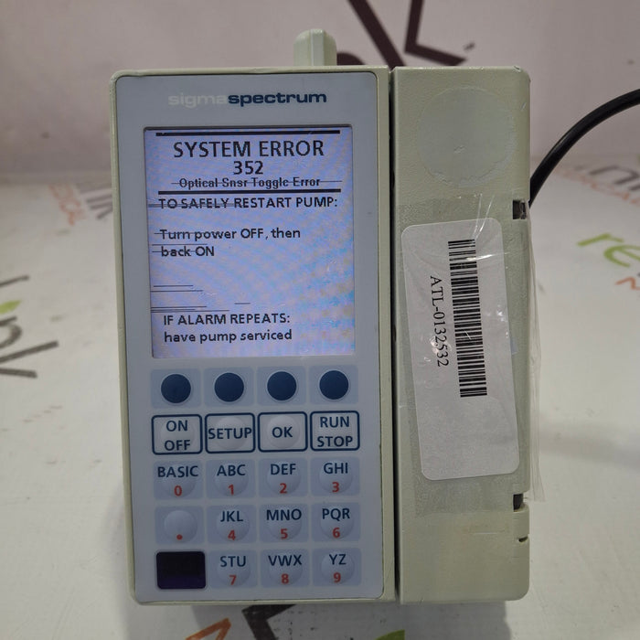Baxter Sigma Spectrum with B/G Battery Infusion Pump