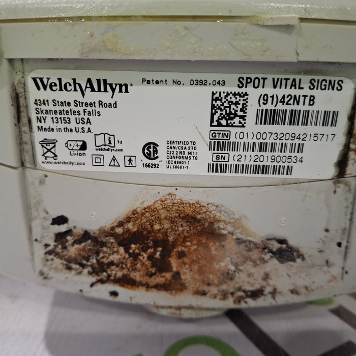 Welch Allyn Spot 420 - NIBP, Temp, Nellcor SpO2 Vital Signs Monitor