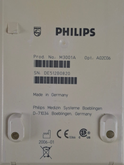 Philips M3001A-A02C06 OxiMax SpO2, NIBP, ECG, Temp, IBP MMS Module