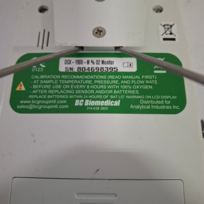 BC Biomedical OGX-1900-M Oxygen Analyzer