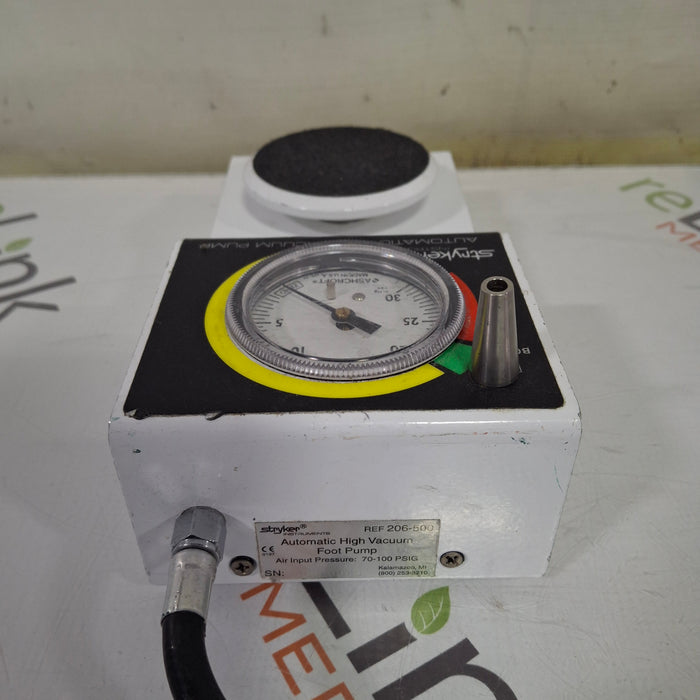 Stryker 206-500 Automatic High Vacuum Foot Pump