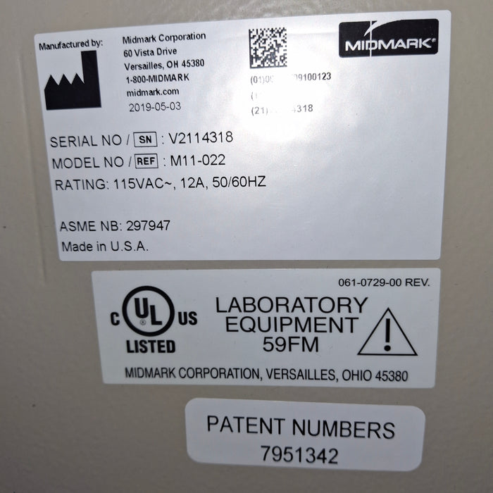 Midmark M11-022 UltraClave Autoclave Sterilizer