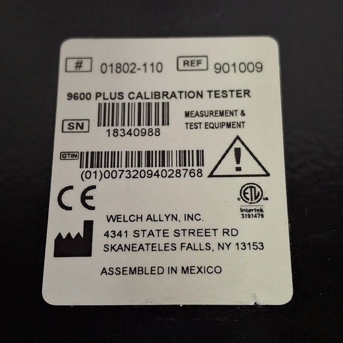 Welch Allyn 9600 Plus Calibration Tester