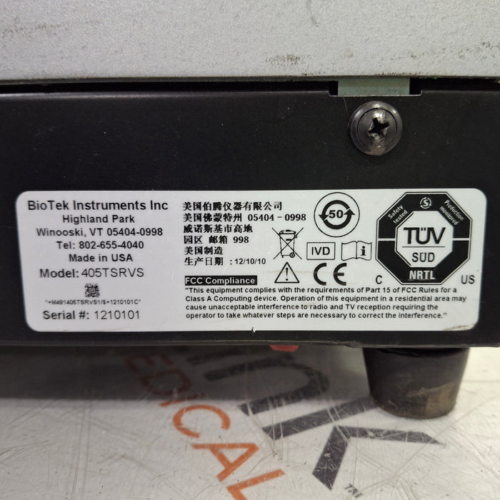 Bio-Tek Instruments Model 405TSRVS Touch Screen Micro Plate Washer