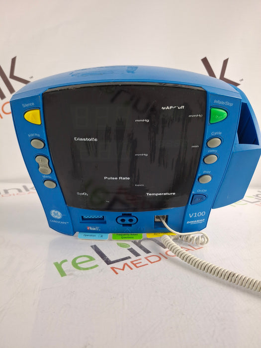 GE Healthcare Dinamap V100 - NIBP, SpO2, Temp Vital Signs Monitor