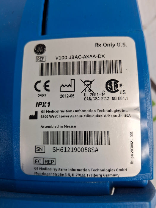 GE Healthcare Dinamap V100 - NIBP, SpO2, Temp Vital Signs Monitor