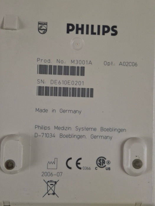 Philips M3001A-A02C06 OxiMax SpO2, NIBP, ECG, Temp, IBP MMS Module