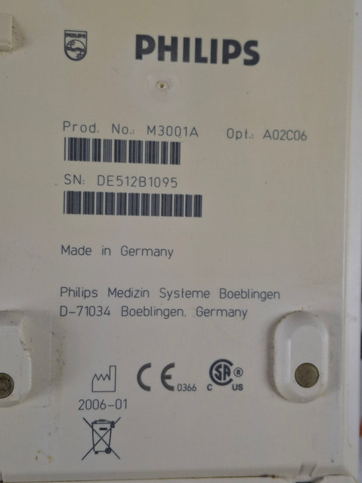 Philips M3001A-A02C06 OxiMax SpO2, NIBP, ECG, Temp, IBP MMS Module