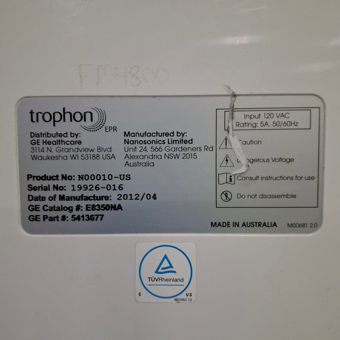 NanoSonics Trophon EPR High Level Disinfection