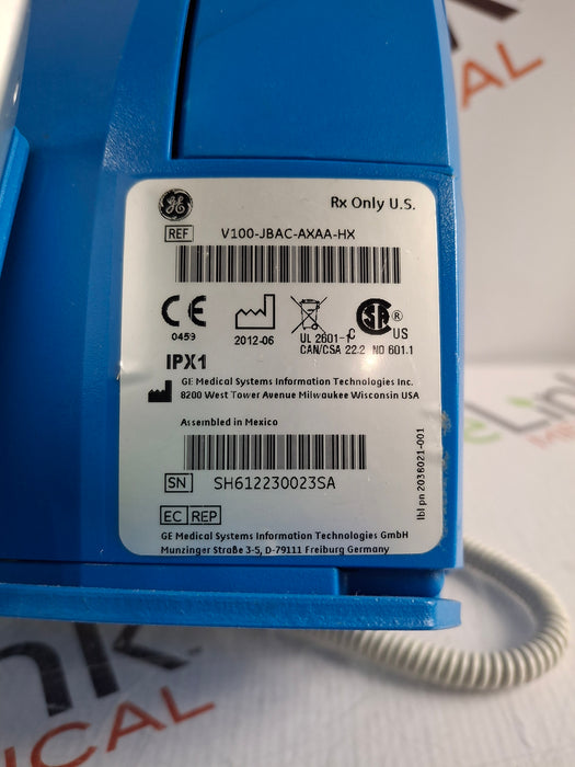 GE Healthcare Dinamap V100 - NIBP, SpO2, Temp Vital Signs Monitor