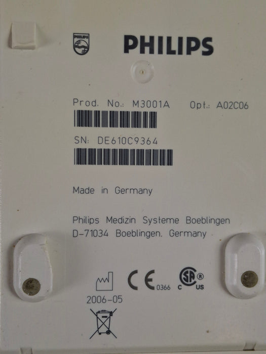 Philips M3001A-A02C06 OxiMax SpO2, NIBP, ECG, Temp, IBP MMS Module