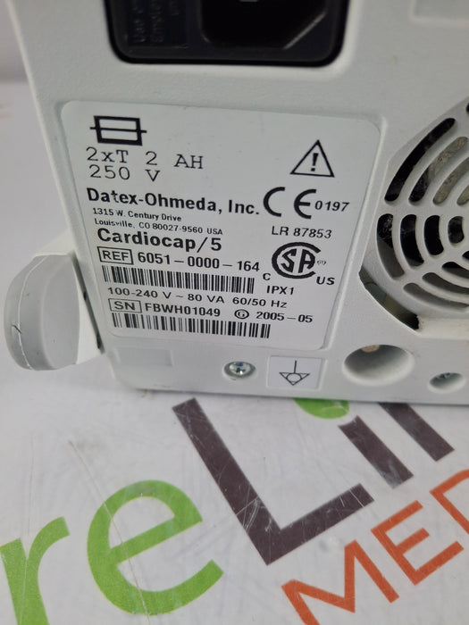 Datex-Ohmeda Cardiocap 5 Patient Monitor