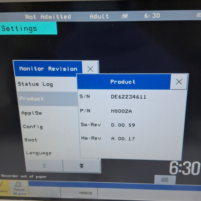 Philips IntelliVue MP30 - Anesthesia Patient Monitor
